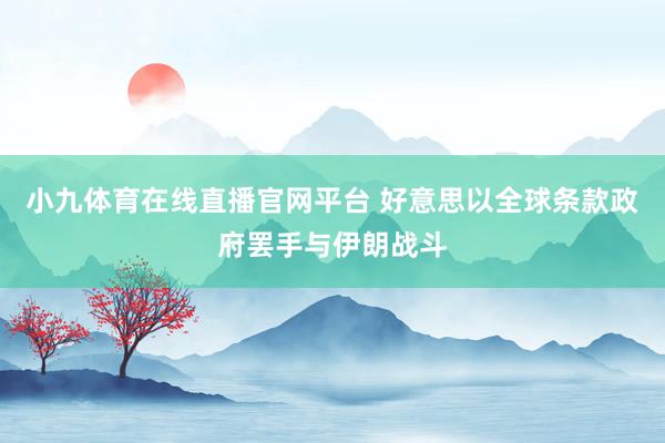 小九体育在线直播官网平台 好意思以全球条款政府罢手与伊朗战斗