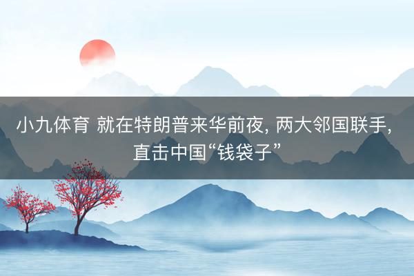 小九体育 就在特朗普来华前夜， 两大邻国联手， 直击中国“钱袋子”