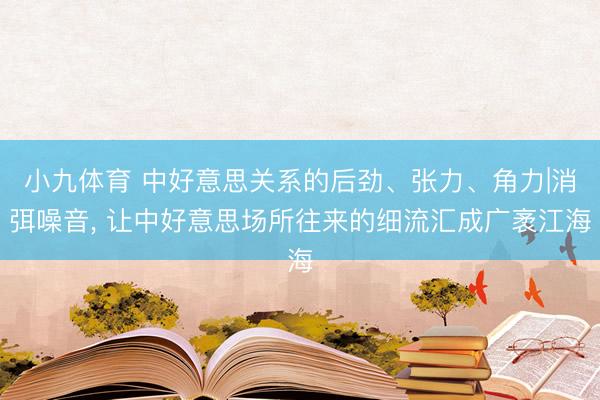 小九体育 中好意思关系的后劲、张力、角力|消弭噪音， 让中好意思场所往来的细流汇成广袤江海