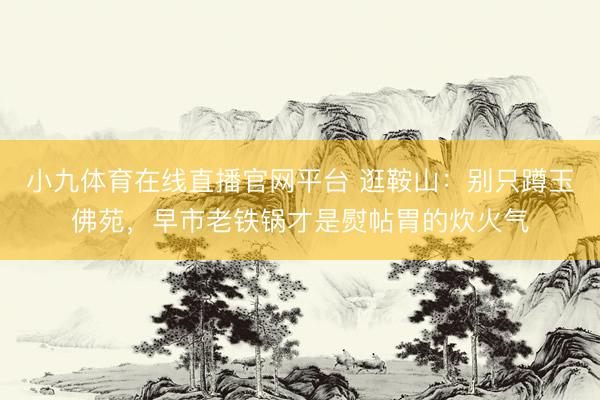 小九体育在线直播官网平台 逛鞍山：别只蹲玉佛苑，早市老铁锅才是熨帖胃的炊火气
