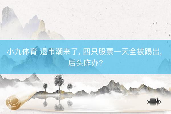 小九体育 退市潮来了， 四只股票一天全被踢出， 后头咋办?