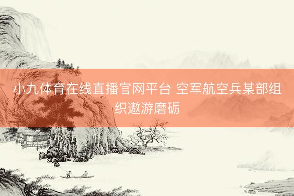 小九体育在线直播官网平台 空军航空兵某部组织遨游磨砺