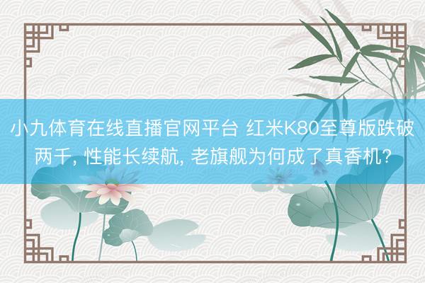 小九体育在线直播官网平台 红米K80至尊版跌破两千， 性能长续航， 老旗舰为何成了真香机?